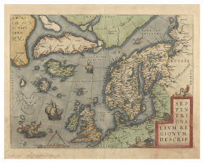 Historisk karta Skandinavien