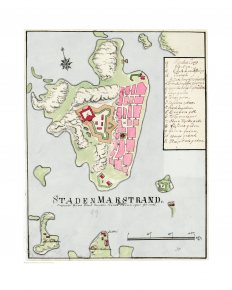 Historisk karta Marstrand, ca 1800