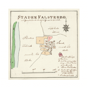 Gammal karta från Falsterbo Skanör, ca 1800