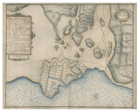 Historisk karta Göteborg 1624