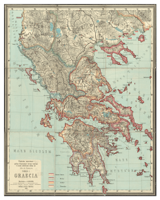 Historisk karta Grekland