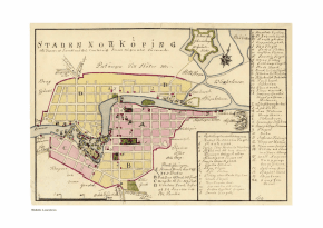 Historisk karta Norrköping 1800-tal
