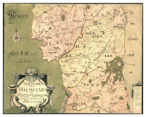 Historisk karta Halmstad