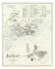 Karta över Kalmar 1854