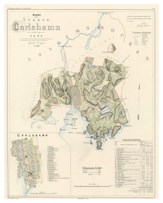 Karta över Karlshamn 1854
