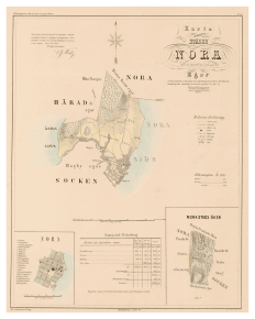 Karta över Nora 1857