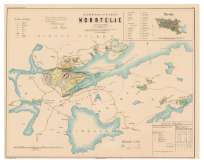 Karta över Norrtälje 1857