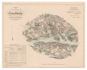 Karta över Stockholm 1861