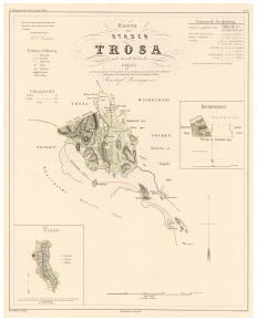 Karta över Trosa 1857