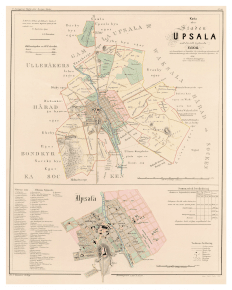 Karta över Uppsala 1856