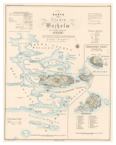 Karta över Vaxholm 1857