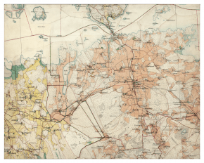 Historisk karta över Kvicksund och Tumbo, ca 1900