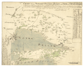 Karta över Norrbo socken 1793