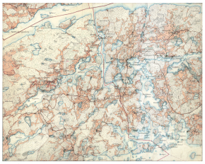 Historisk karta över Rådmansö, år 1901-1906