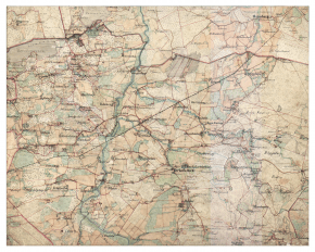 Historisk karta över trakten kring Tibro, år 1877-82