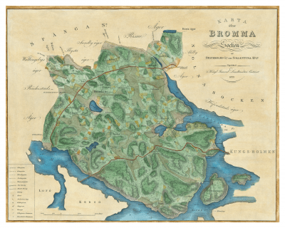 Karta över Bromma 1829