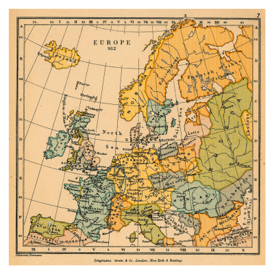 Historisk karta Europa