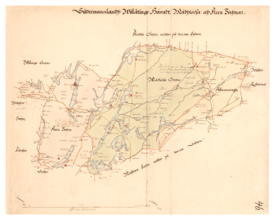 Historisk karta Flen Mellösa