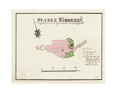 Gammal karta från Vimmerby, 1800-talet