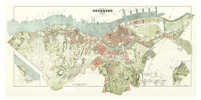 Historisk karta över Göteborg, år 1888