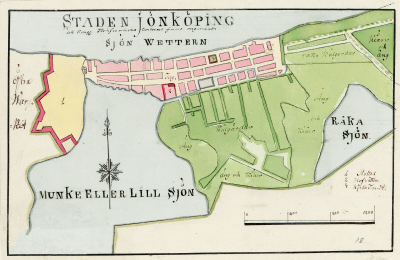 Historisk karta Jönköping 1800-tal