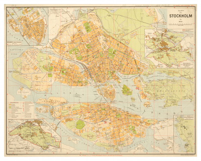 Historisk karta Stockholm 1913