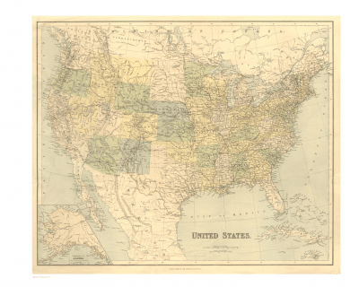 Historisk karta USA