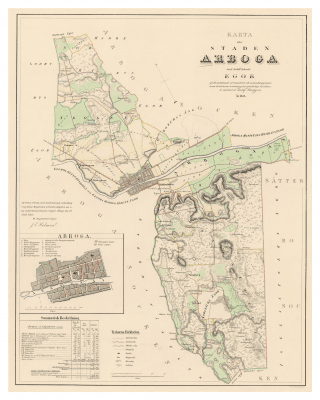 Karta över Arboga 1853