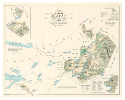 Karta över Borås 1856