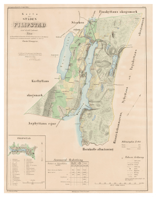 Karta över Filipstad 1859