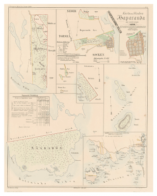 Karta över Haparanda 1856