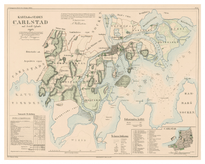 Karta över Karlstad 1857
