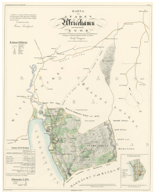 Karta över Ulricehamn 1856