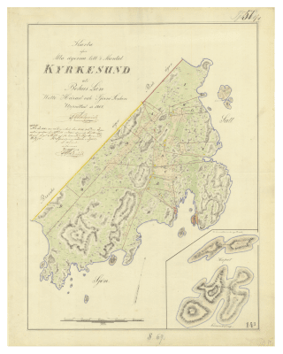 Karta över Kyrkosund 1864