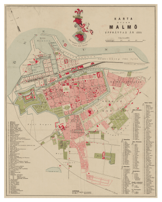 Historisk karta Malmö