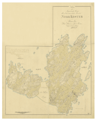 Karta över Nordkoster 1862