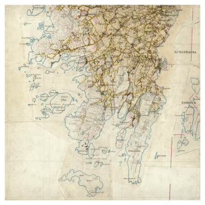 Historisk karta över Onsalahalvön, år 1919-1925