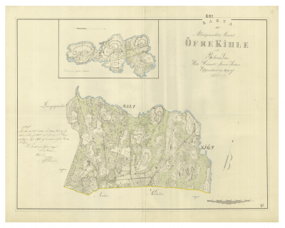 Karta över Övre Kile 1859