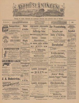 Löpsedel / förstasida från Bohusläningen, Uddevalla (1905)