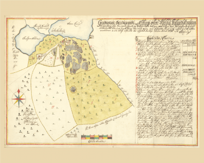 Kart över Urshult 1696